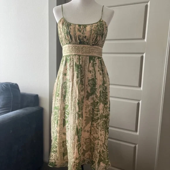 Jones New York Silk Green Pattern Dress - Picture 2 of 8